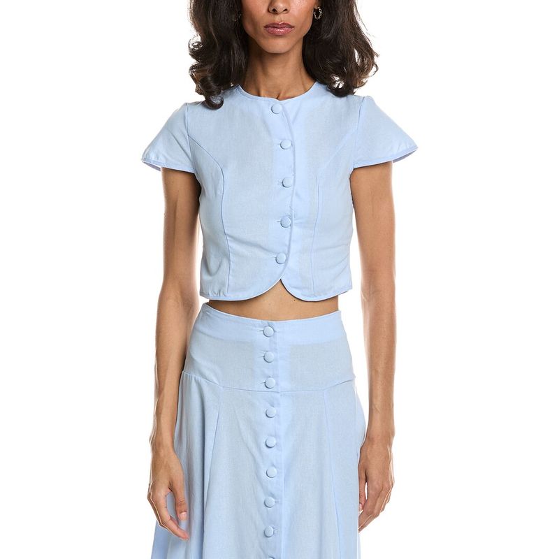 To My Lovers Womens Solid Top, Blue